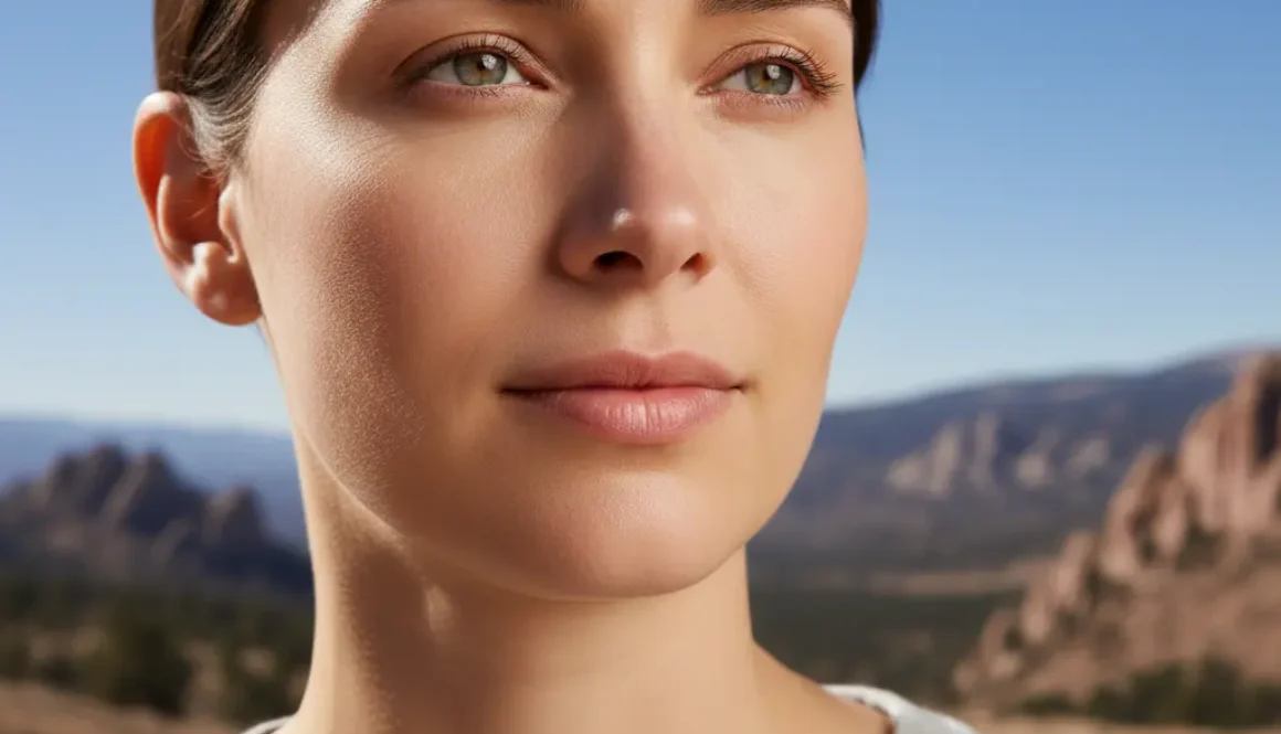 Person wearing contact lenses outdoors in Fort Collins, illustrating eye comfort in Colorado’s high-altitude, dry climate