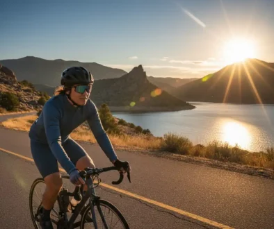 Person wearing prescription sunglasses outdoors in Fort Collins to protect eyes from high-altitude UV exposure