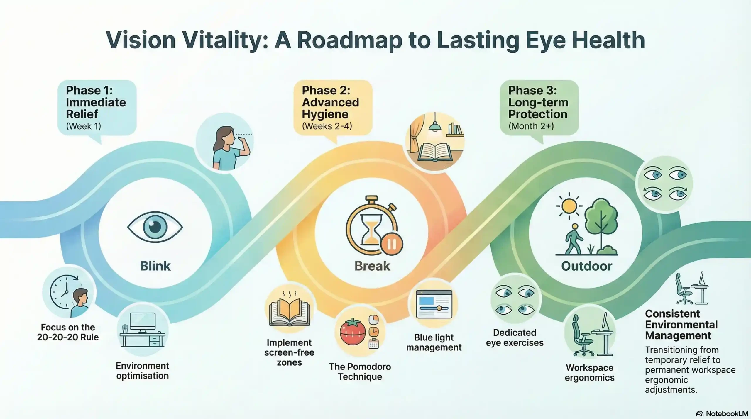 3-Phase Digital Detox Roadmap for Eye Health by Poudre Valley Eyecare.