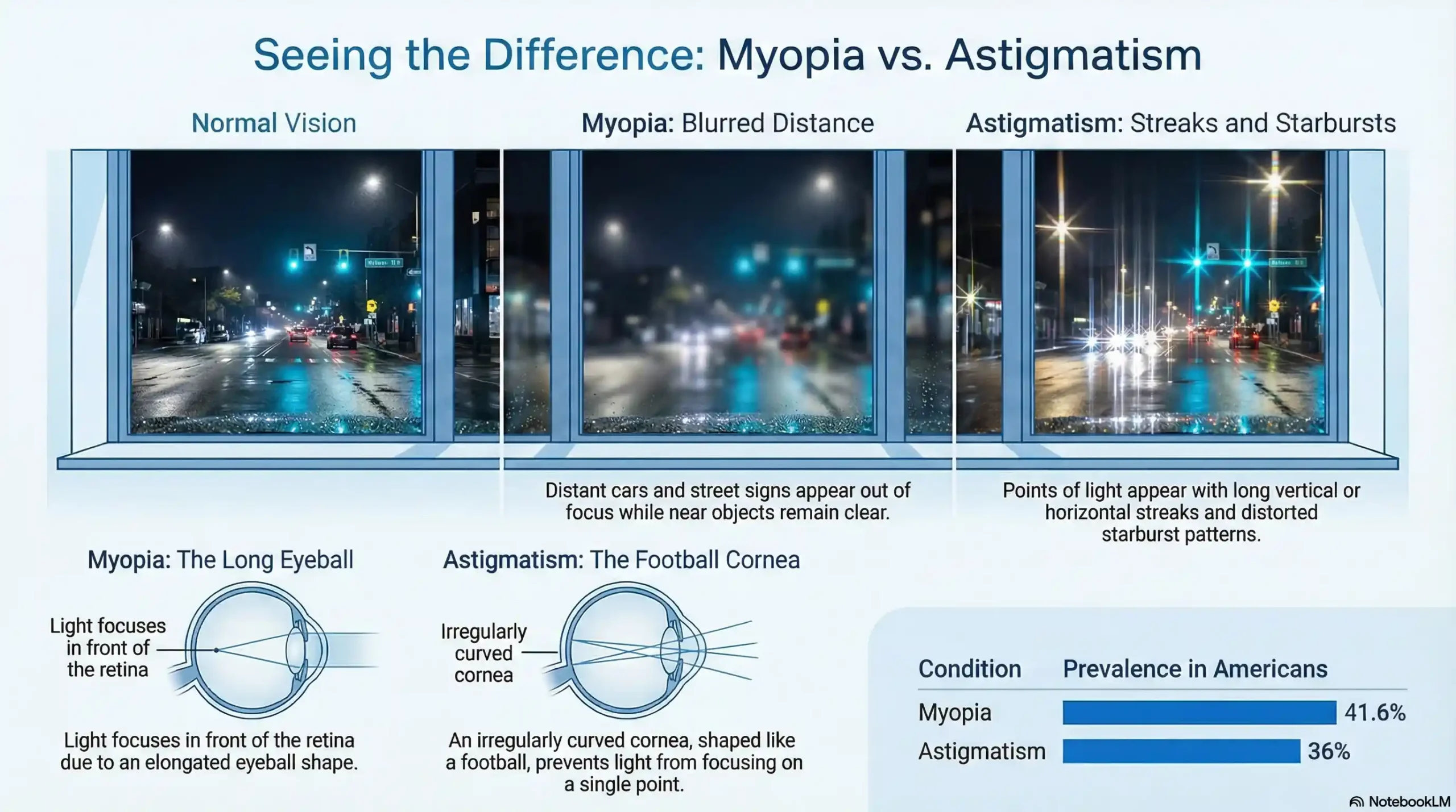 Astigmatism vs. Myopia: 4 Key Differences (2026 Guide)