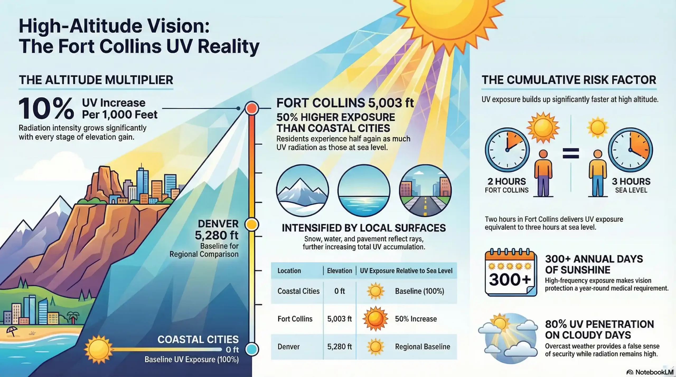 Sunny Northern Colorado landscape highlighting the need for UV-protective eyewear in high-altitude environments.